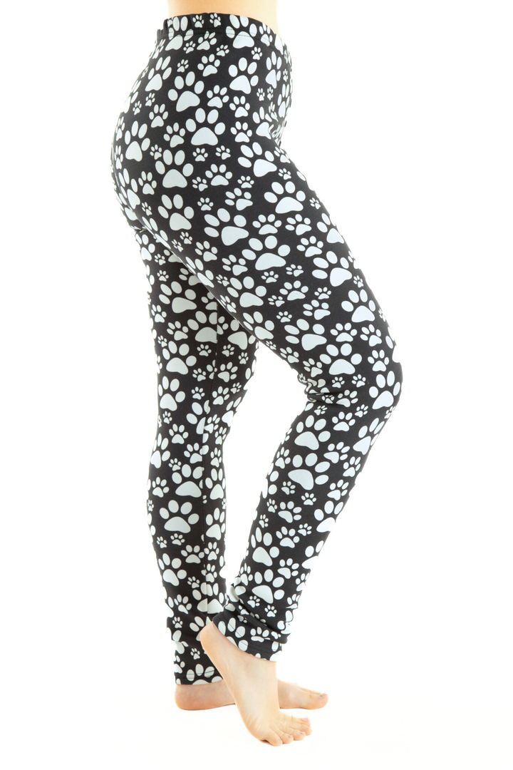 White Paws - Cozy Lined Leggings
