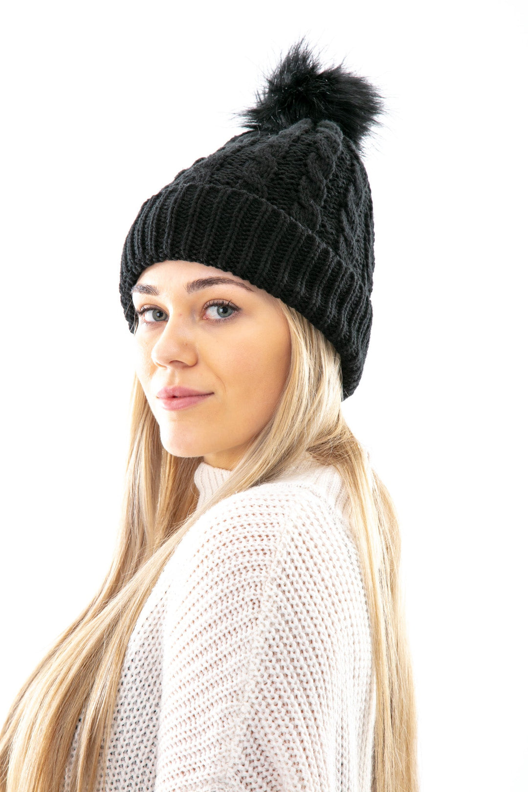 Black - Cozy Lined Hat