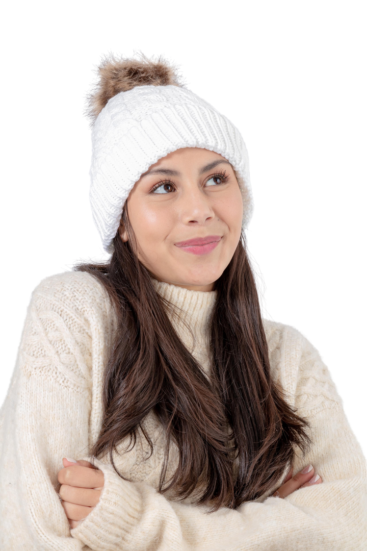 White - Cozy Lined Hat