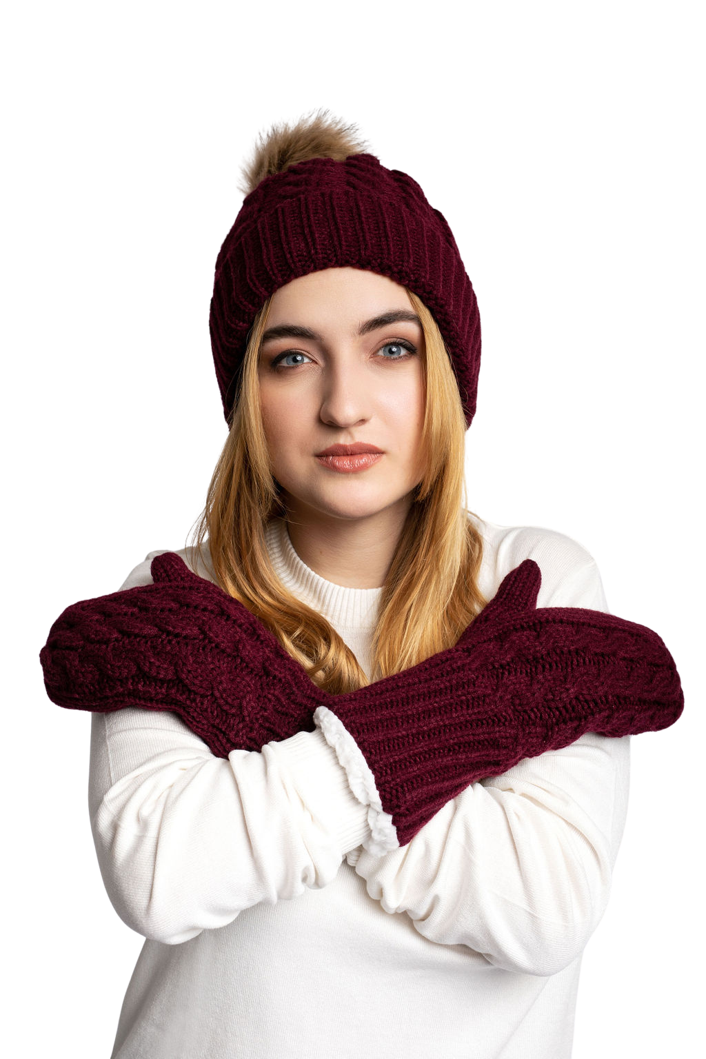 Burgundy - Cozy Lined Hat