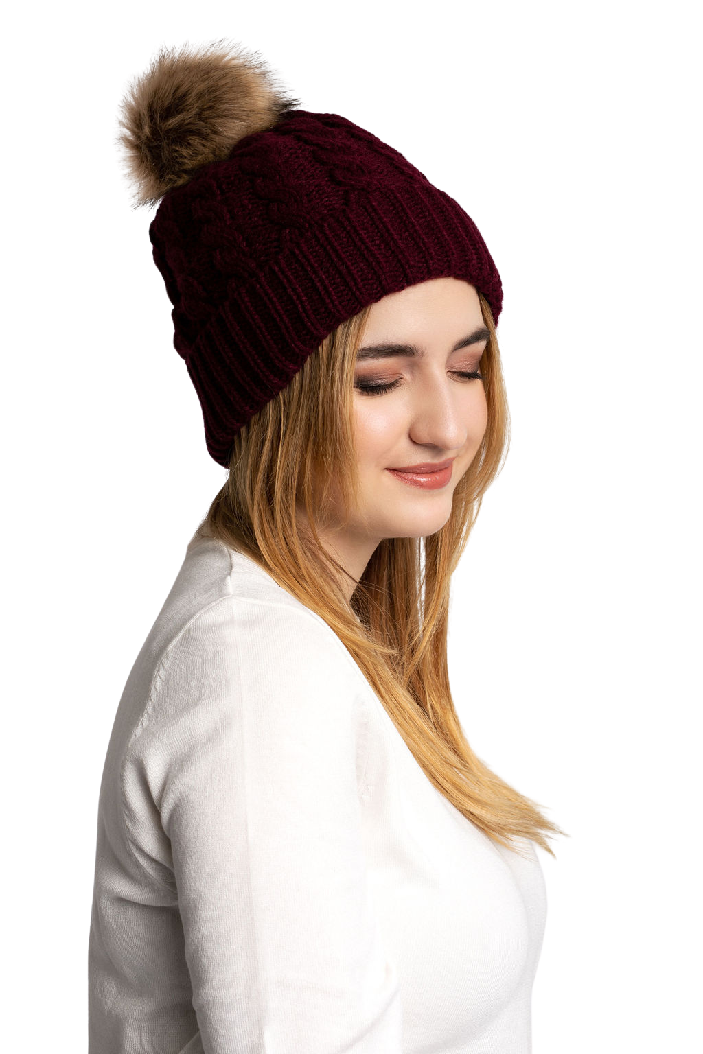 Burgundy - Cozy Lined Hat