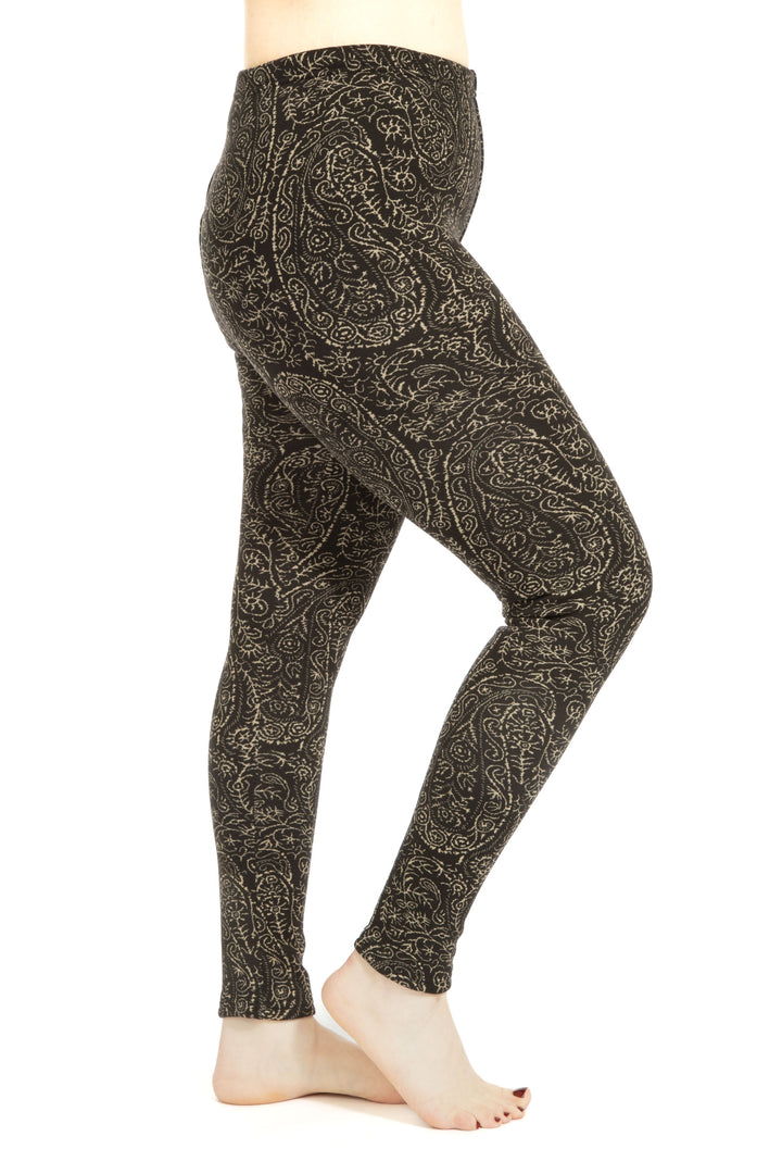 Golden Arabesques - Cozy Lined Leggings