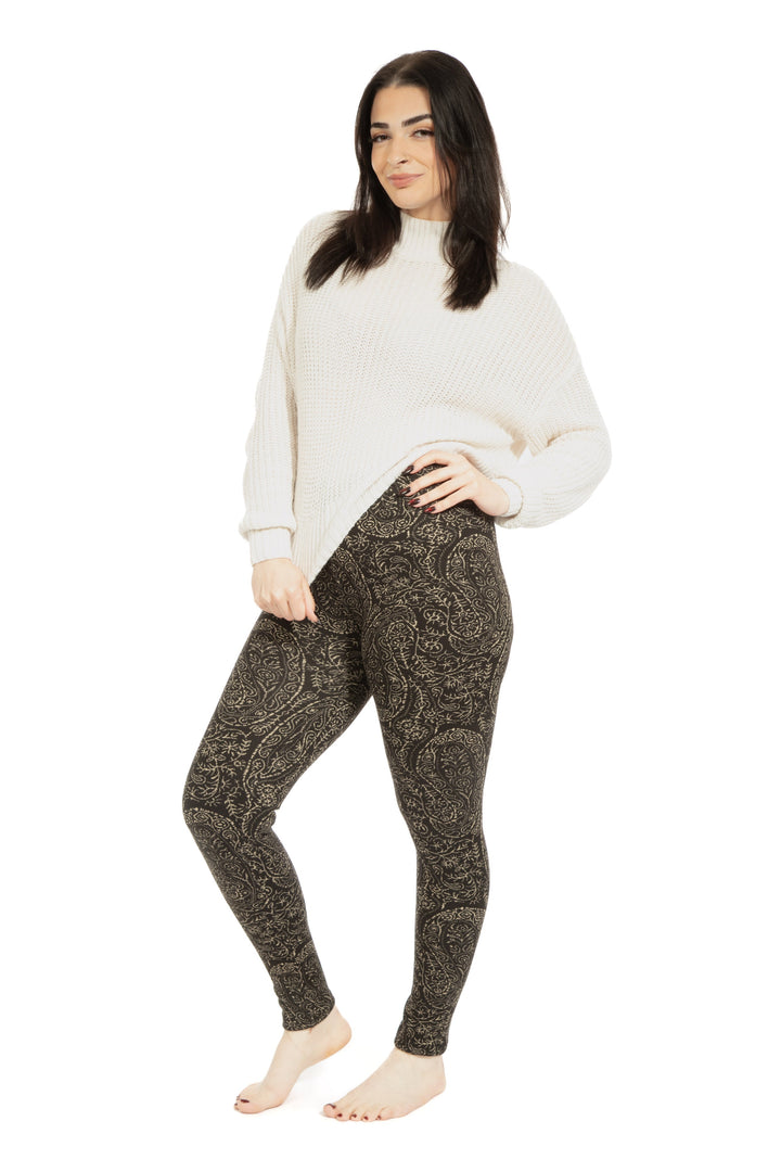 Golden Arabesques - Cozy Lined Leggings