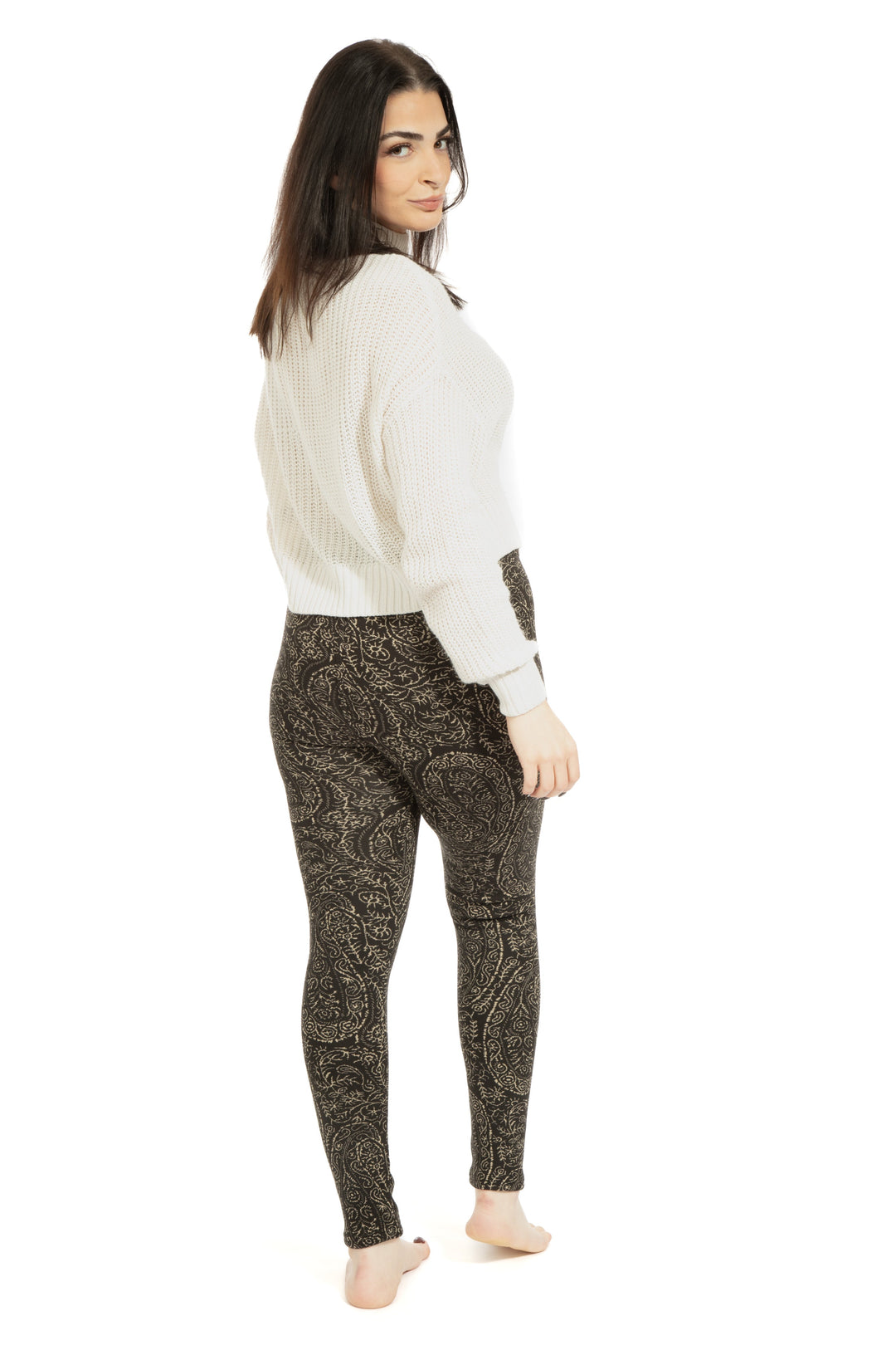 Golden Arabesques - Cozy Lined Leggings