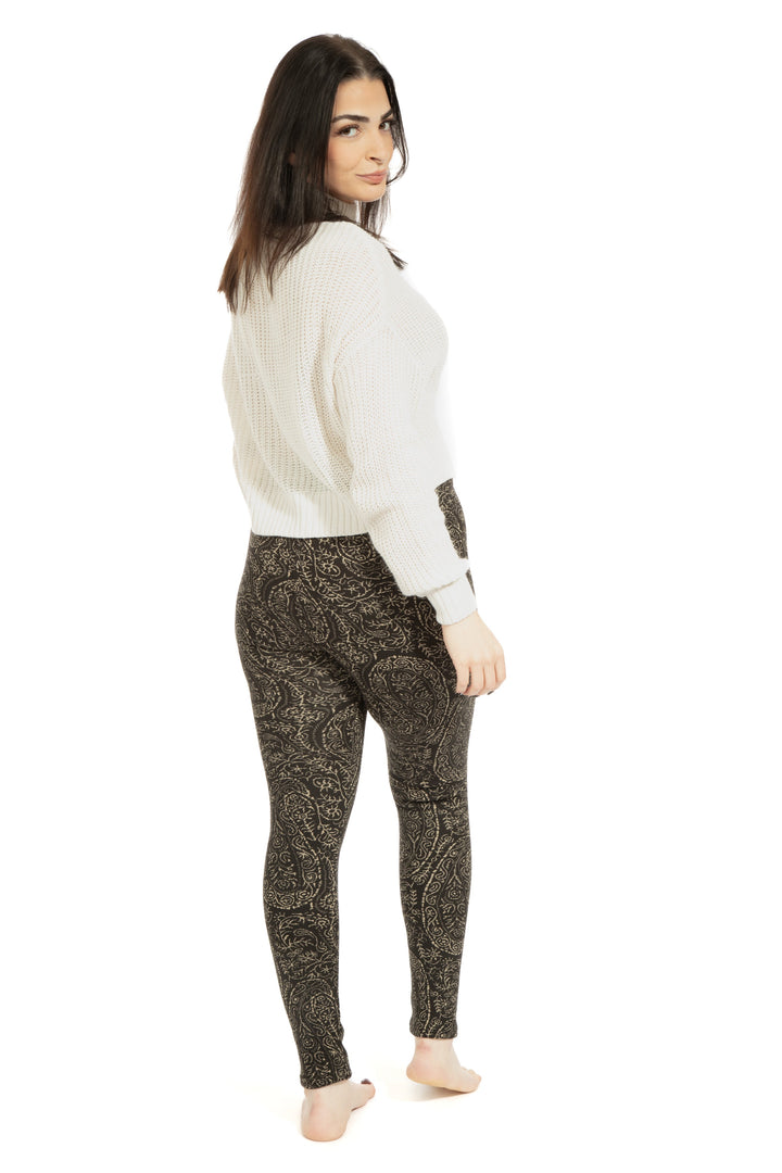 Golden Arabesques - Cozy Lined Leggings