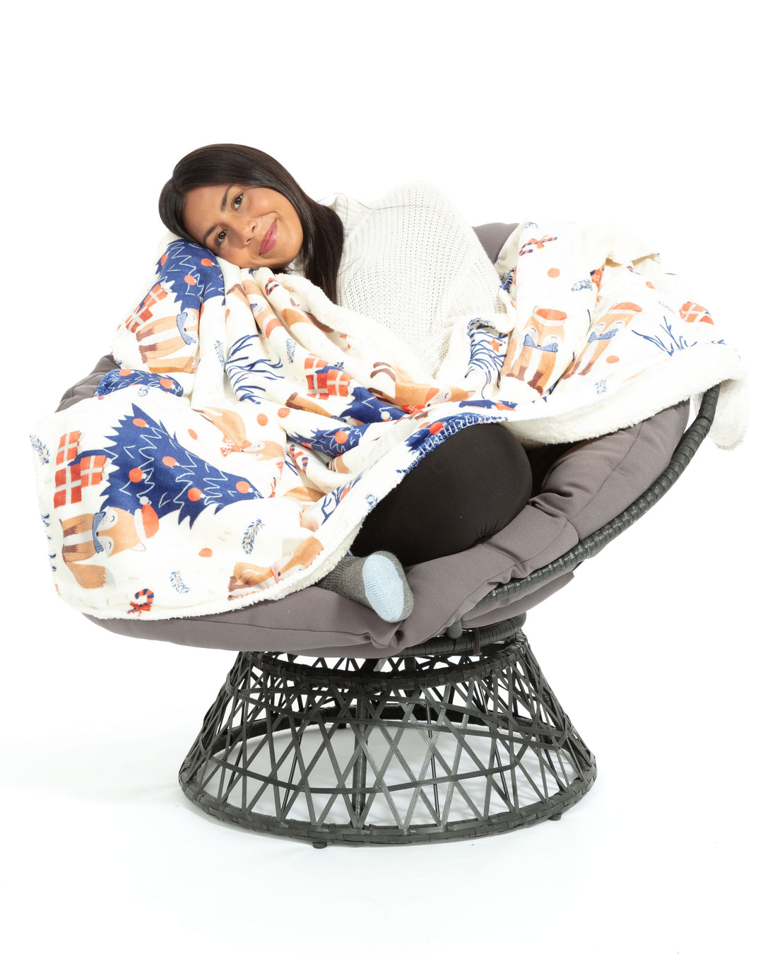 Foxy Noel - Sherpa Blanket