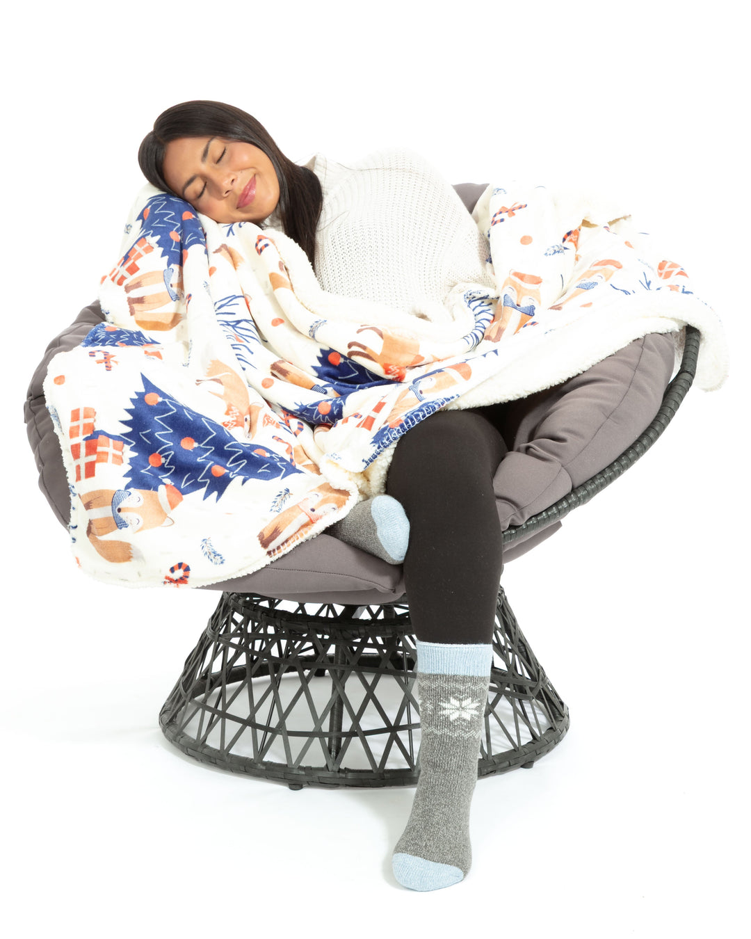 Foxy Noel - Sherpa Blanket