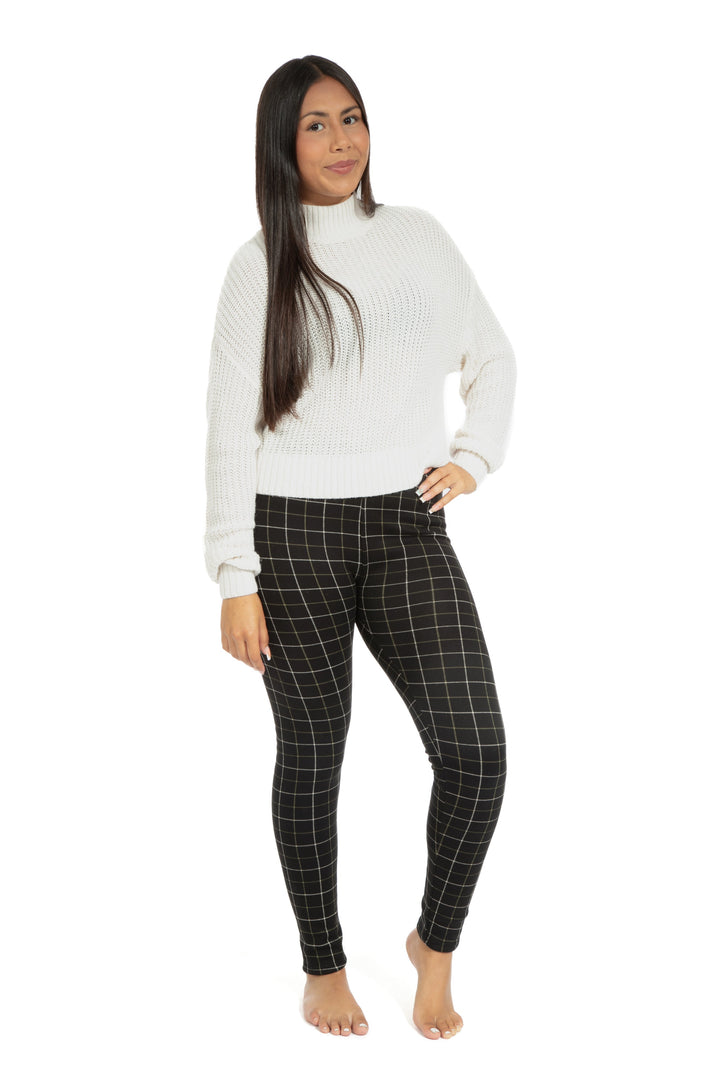 Checkered - Cozy Lined Leggings