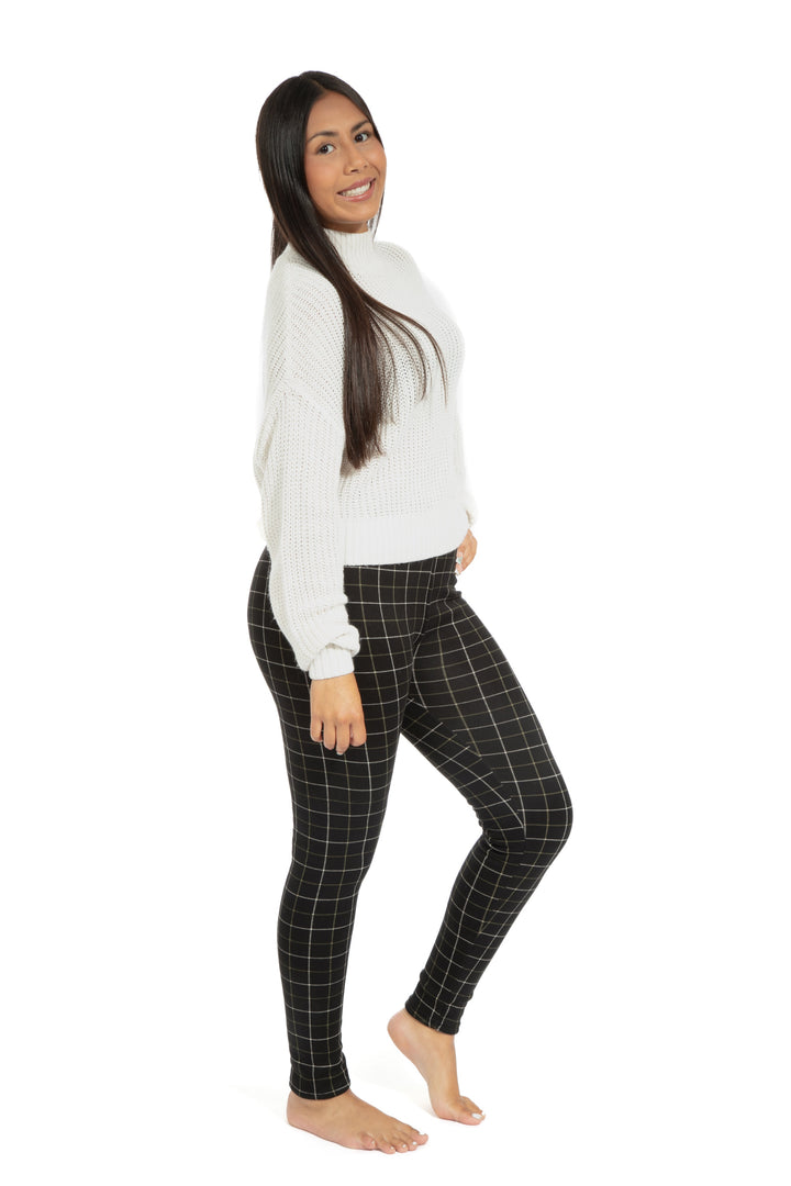 Checkered - Cozy Lined Leggings