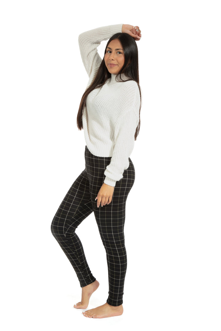 Checkered - Cozy Lined Leggings