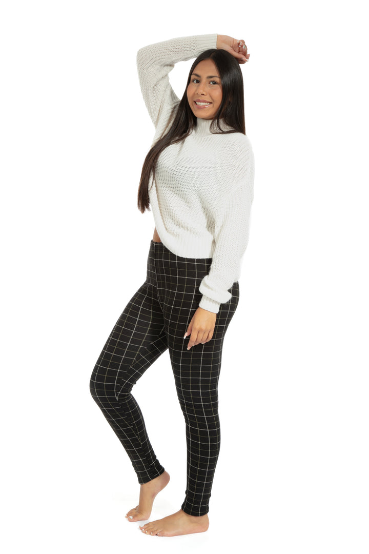 Checkered - Cozy Lined Leggings