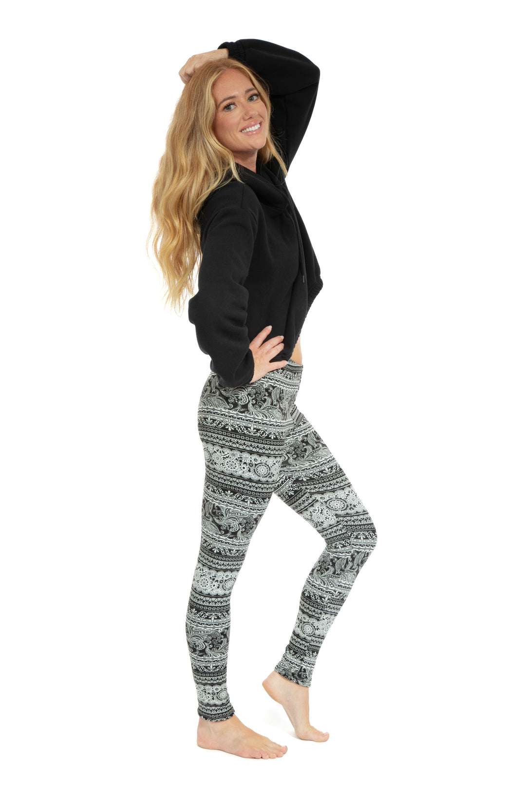 Royal Damask - Cozy Lined Leggings