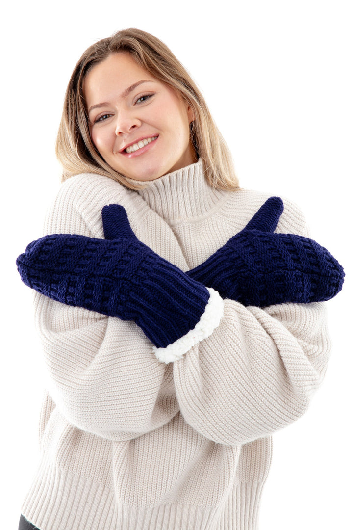 Blue - Cozy Lined Mittens