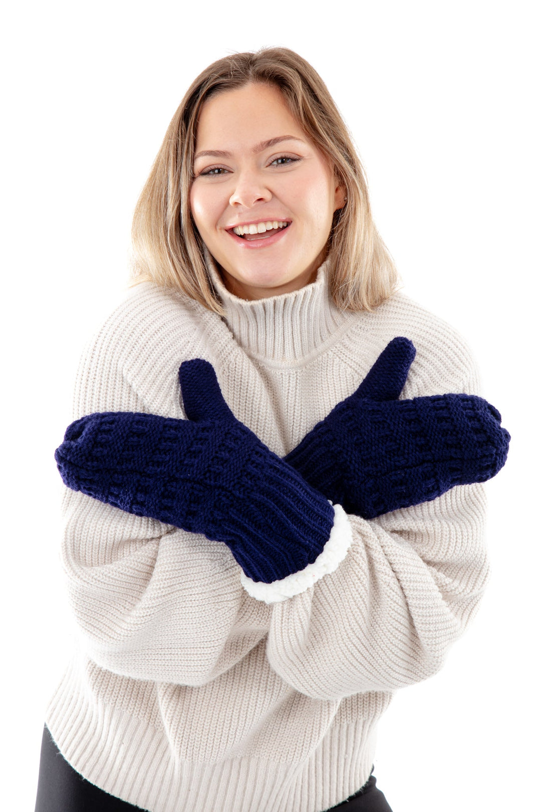 Blue - Cozy Lined Mittens