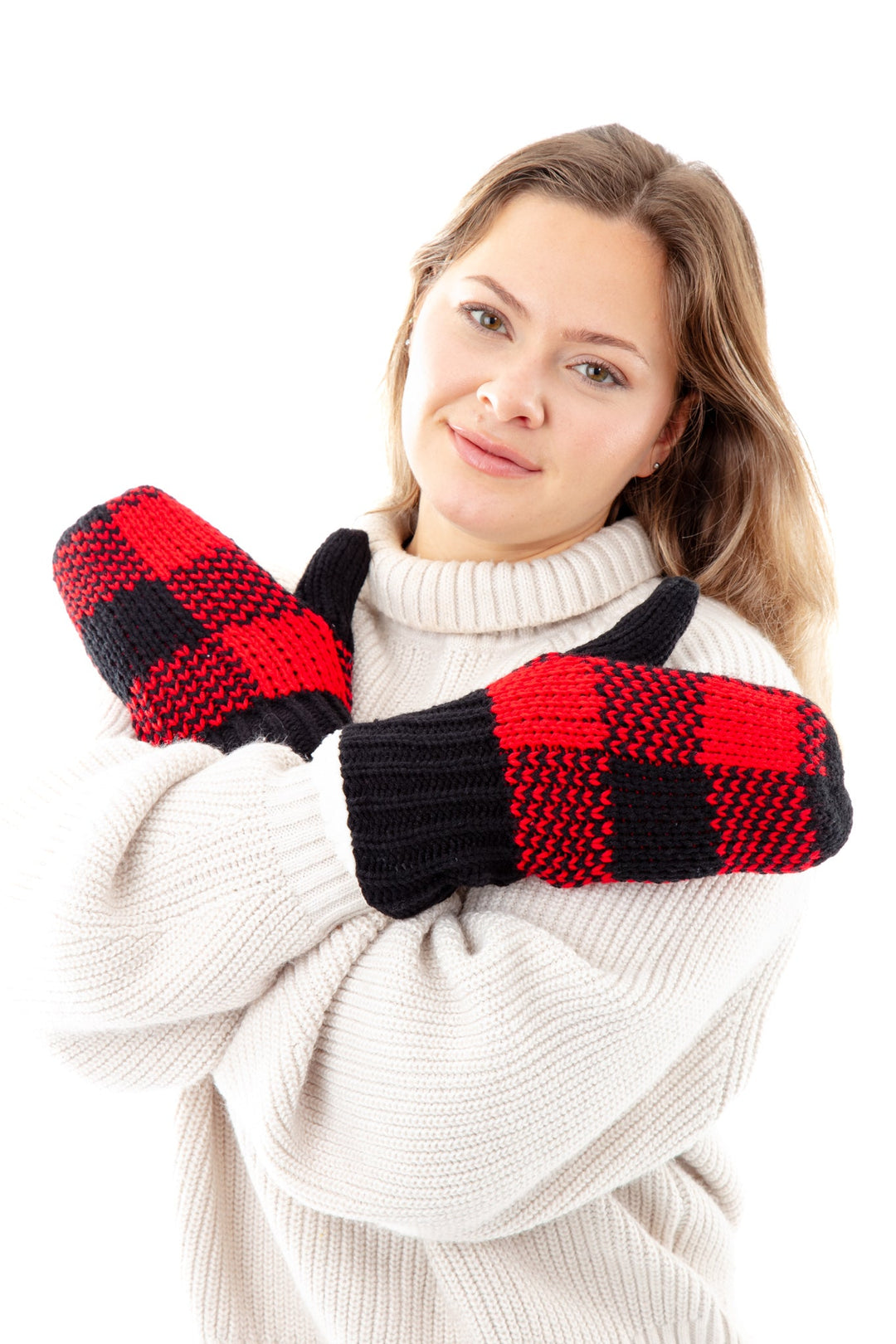 Black & Red - Cozy Lined Mittens