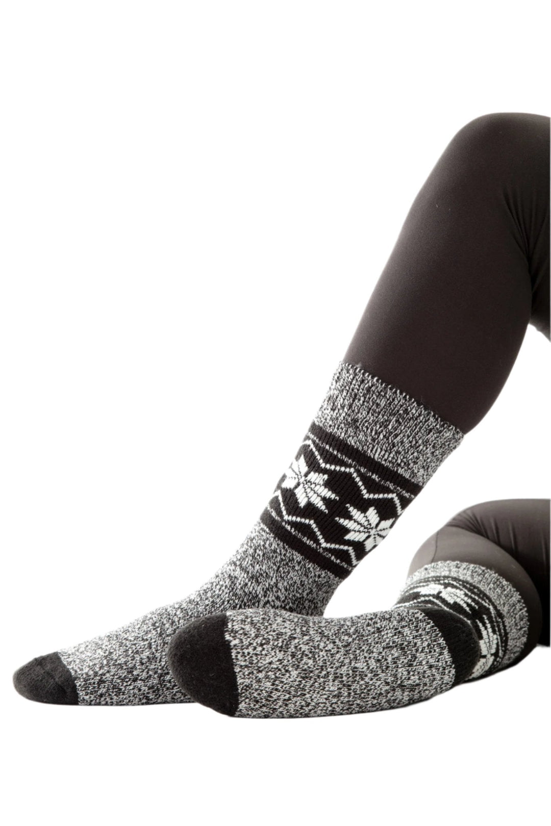 Black & Grey Marbled - Thermal Socks