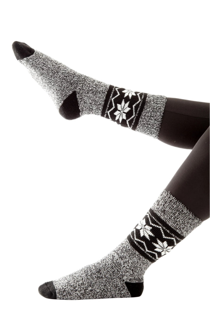 Black & Grey Marbled - Thermal Socks