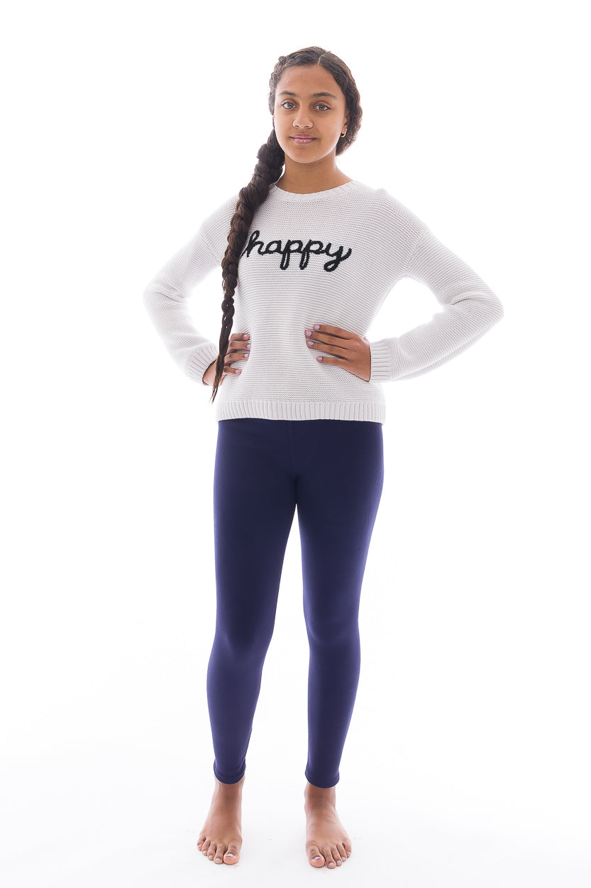 Navy Kid's - Cozy Lined Leggings