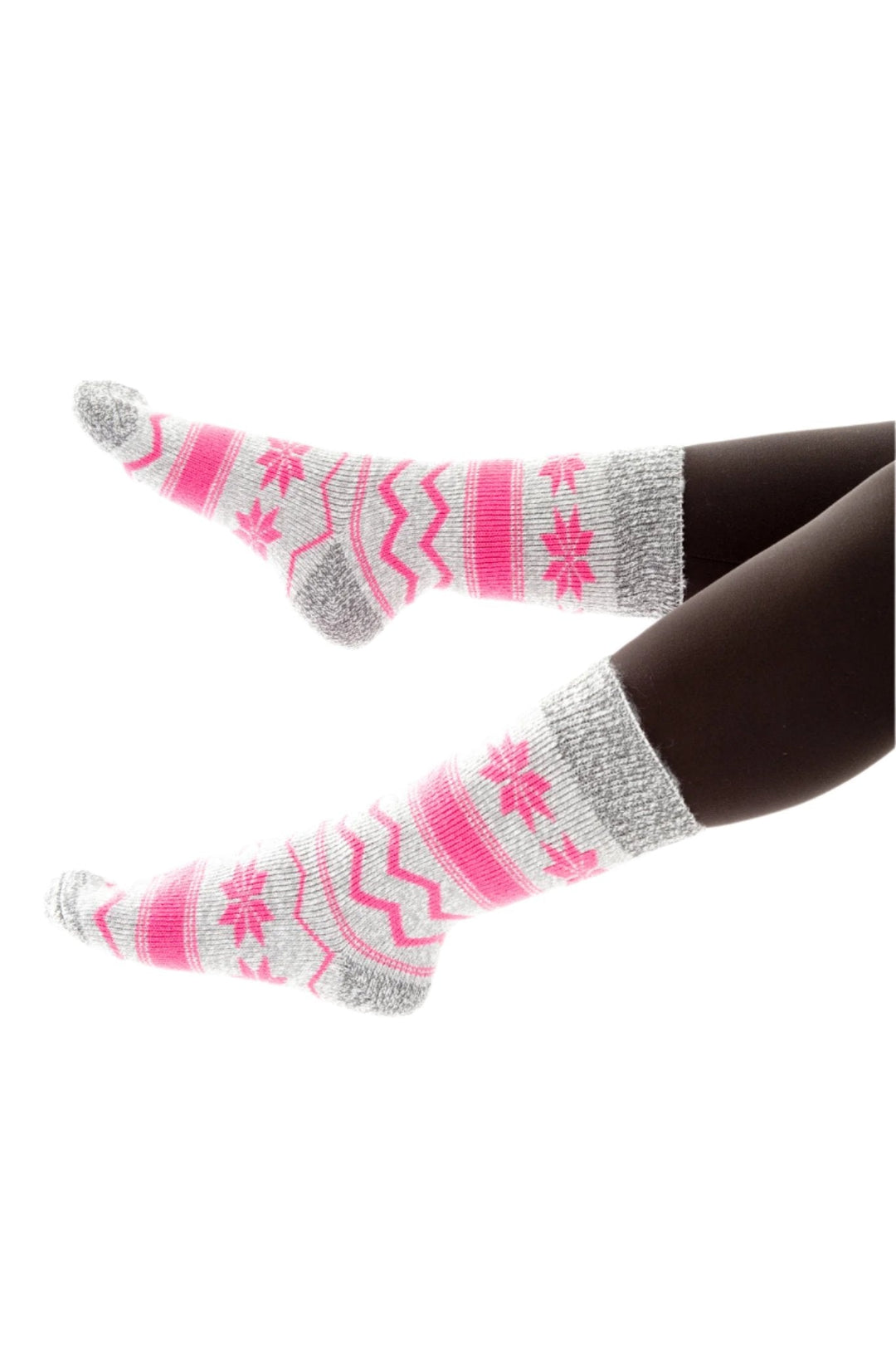 Grey & Pink Marbled - Thermal Socks