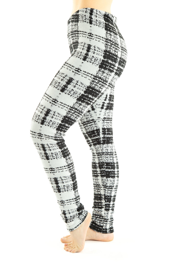 Plaid Print - Cozy Lined Leggings
