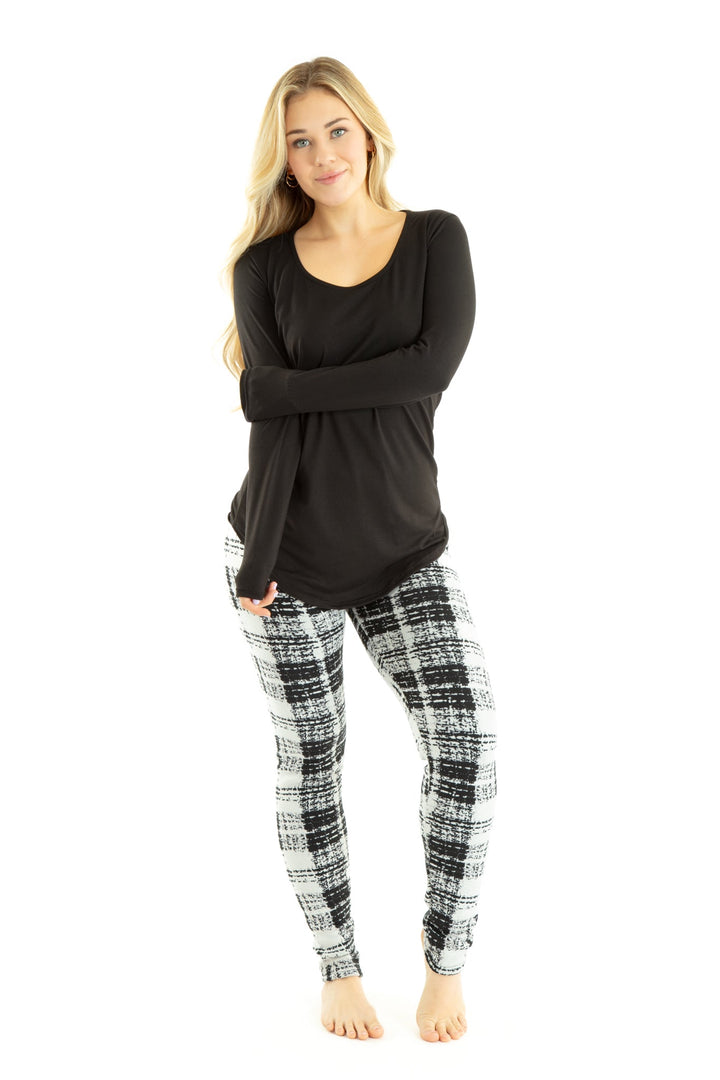 Plaid Print - Cozy Lined Leggings