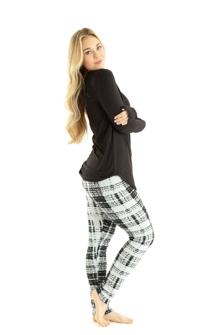 Plaid Print - Cozy Lined Leggings