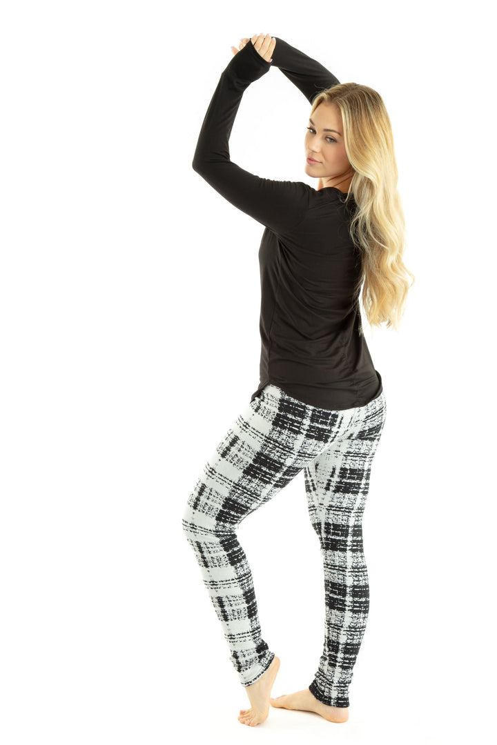 Plaid Print - Cozy Lined Leggings