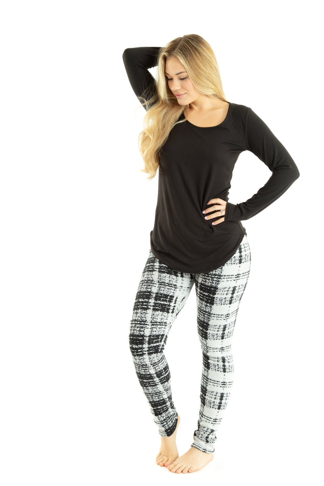 Plaid Print - Cozy Lined Leggings