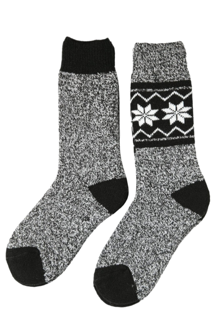 Black & Grey Marbled - Thermal Socks