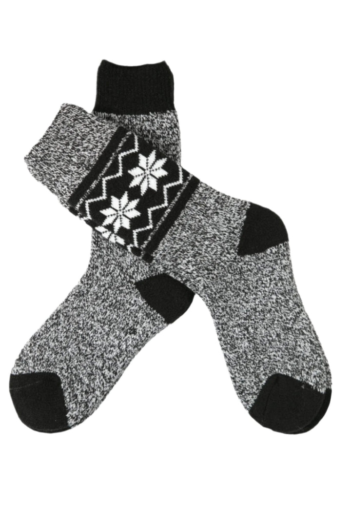 Black & Grey Marbled - Thermal Socks