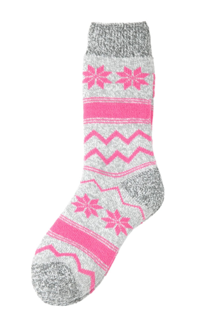 Grey & Pink Marbled - Thermal Socks