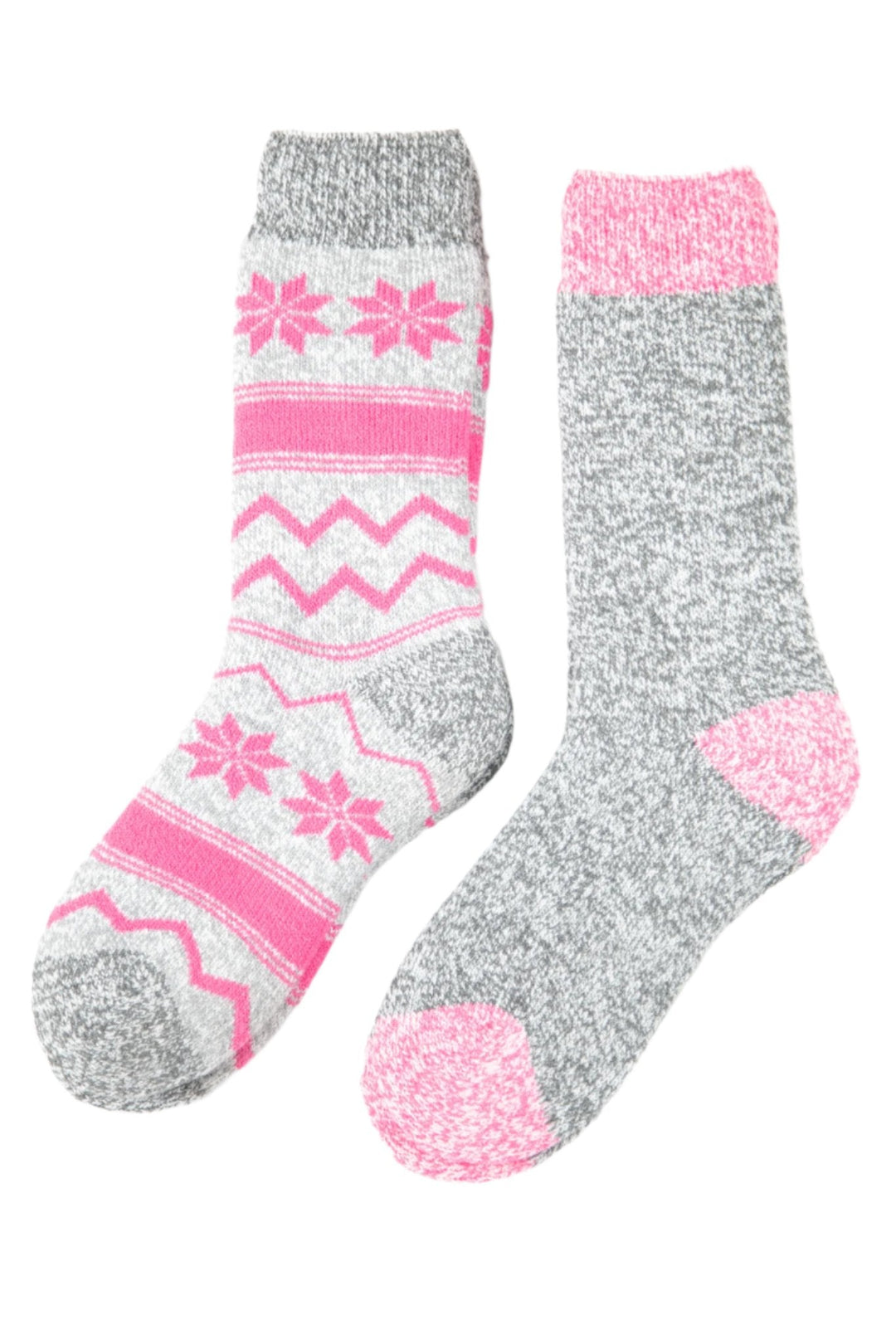 Grey & Pink Marbled - Thermal Socks