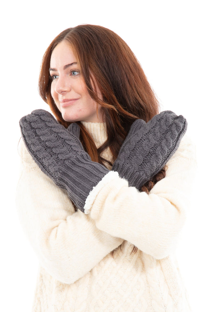 Dark Gray - Cozy Lined Mittens