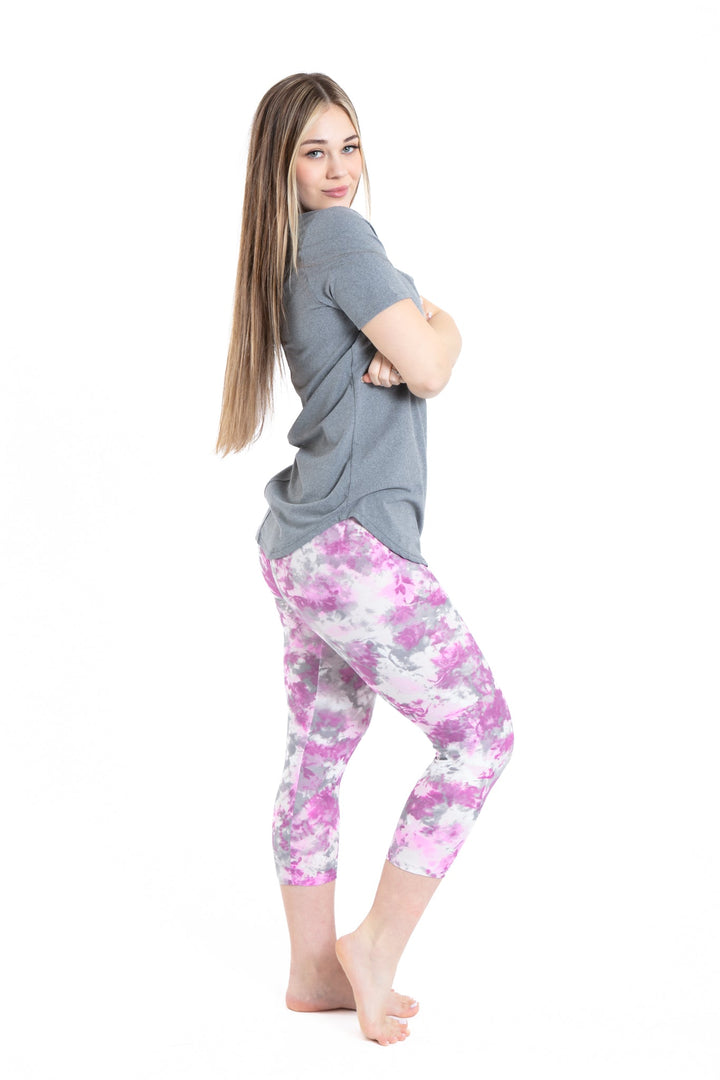 Grey & Pink Dye - Capris