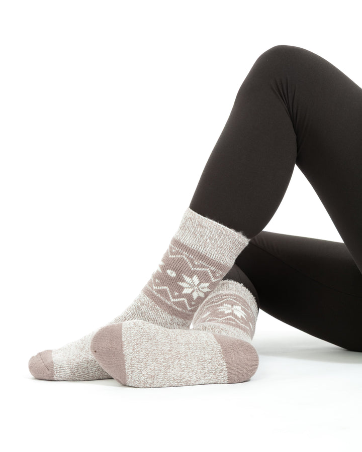 Walnut & Beige - Thermal Socks