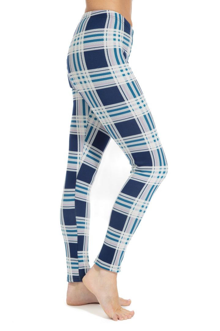 Blue & Pink Plaid - Cozy Lined Leggings