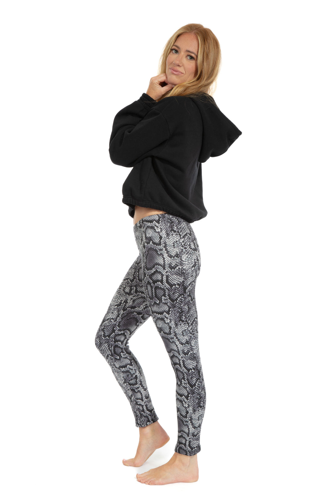 Gray Snake - Cozy Lined Leggings