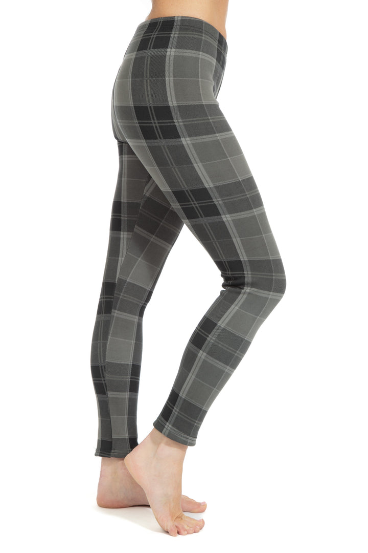 Greyish Plaid - Cozy Lined Leggings