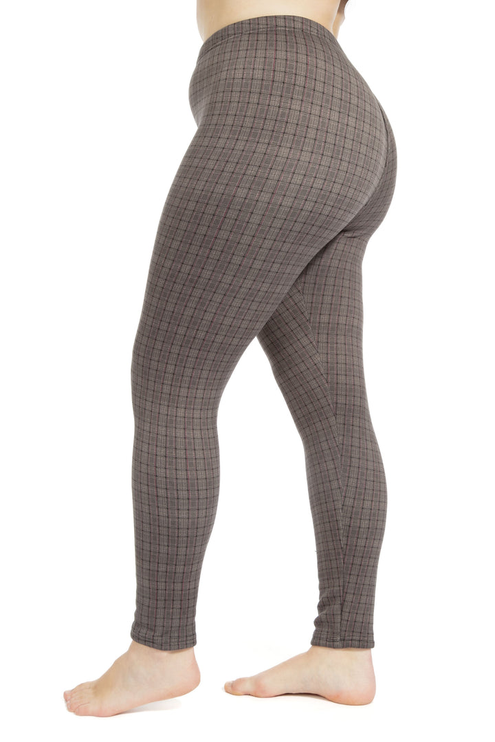 Brown Chekers - Cozy Lined Leggings