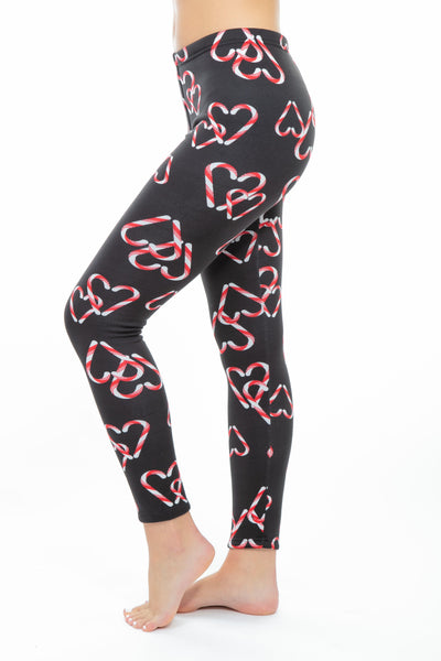 Just Cozy Women's Sugar Skull Leggings Plus One Size Fits Most 12-20