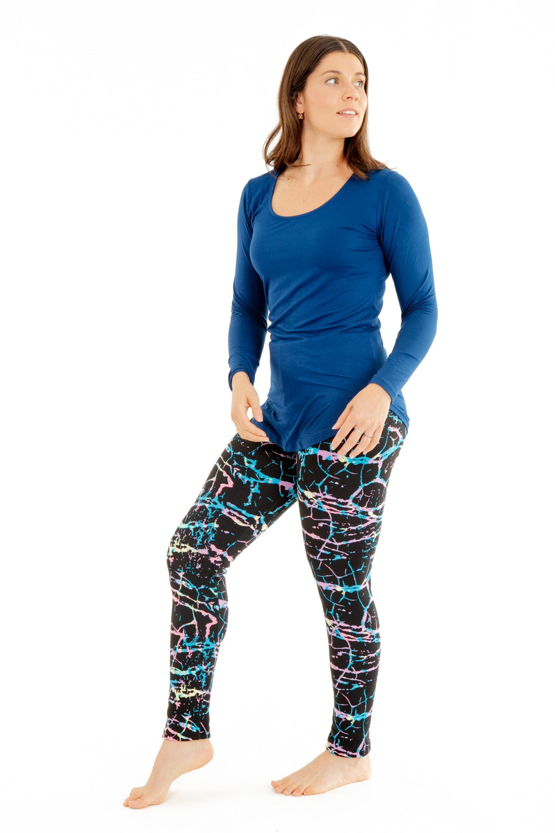 Neon Splatter - Cozy Lined Leggings