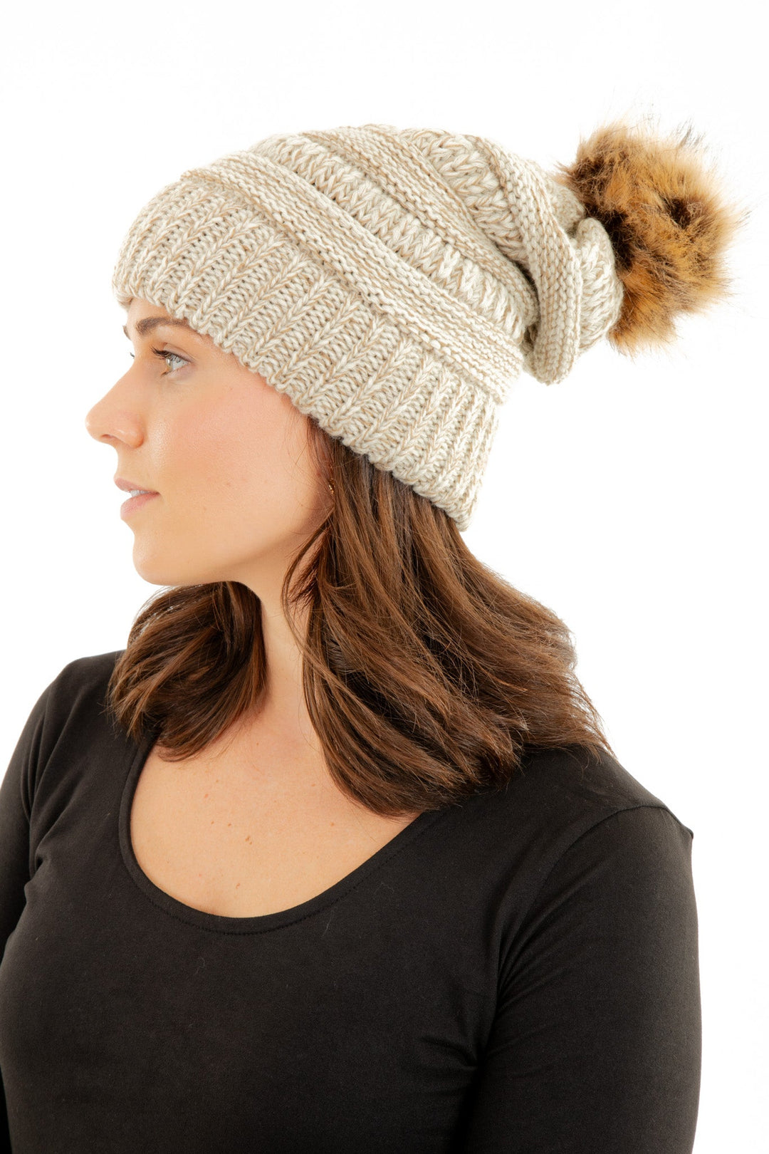 Beige - Cozy Slouchy Beanie