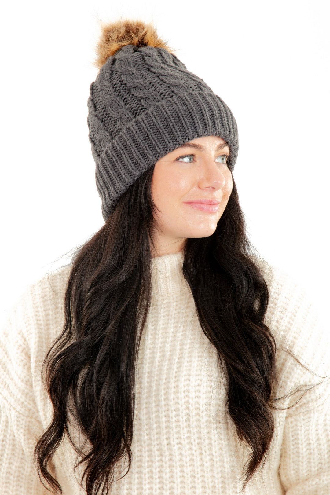 Dark Gray - Cozy Lined Hat