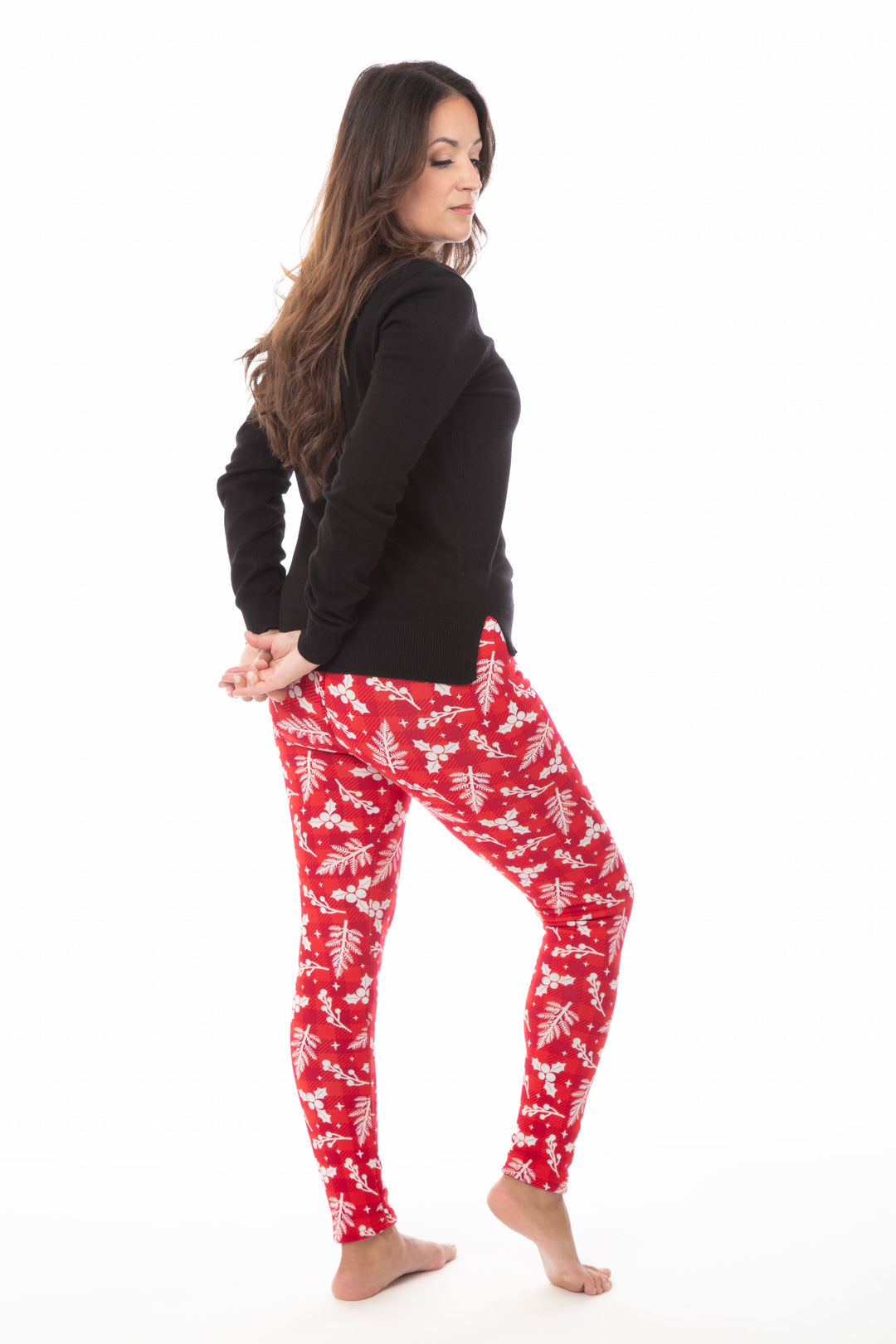 Red & White Xmas - Cozy Lined Leggings