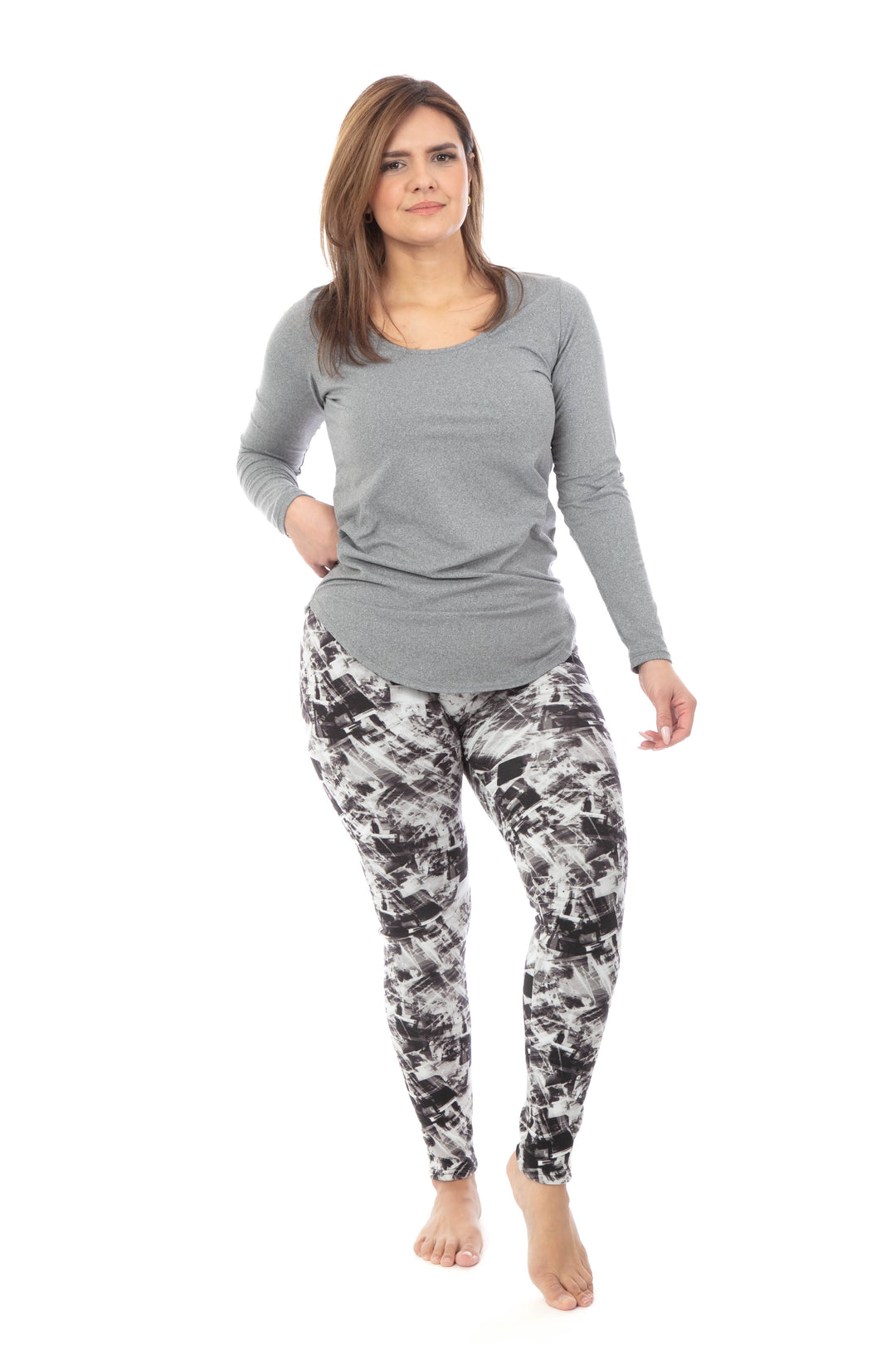 B&W Abstract - Cozy Lined Leggings
