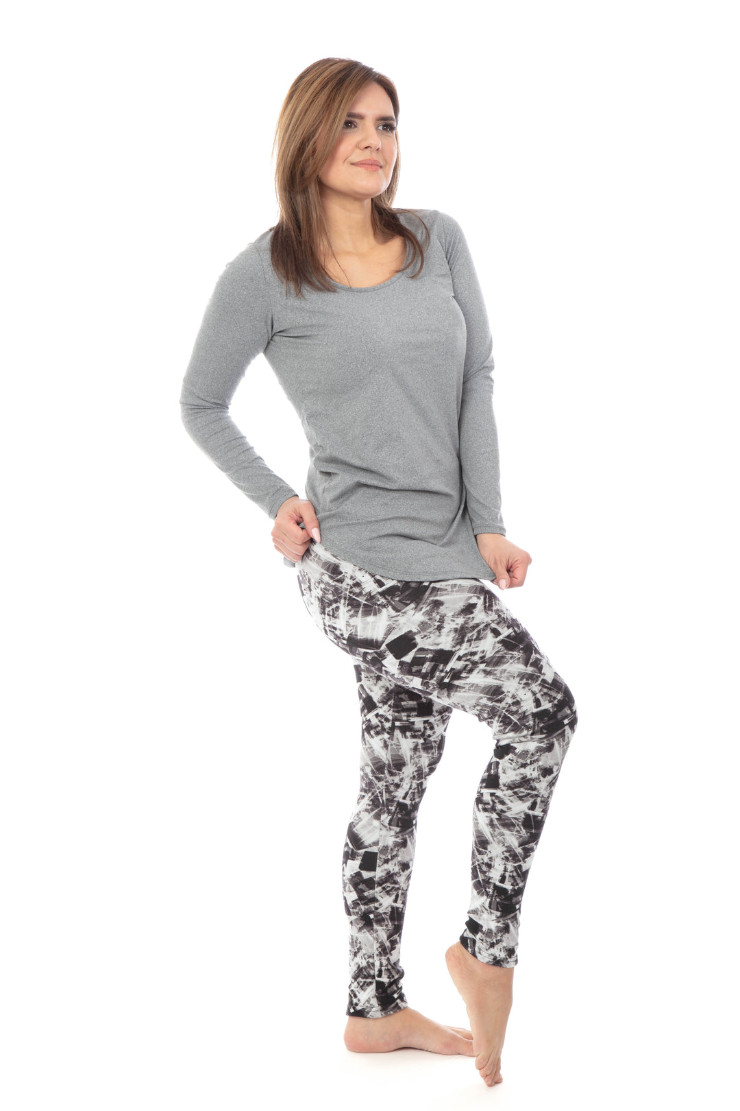 B&W Abstract - Cozy Lined Leggings