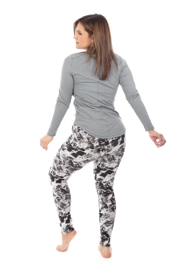 B&W Abstract - Cozy Lined Leggings