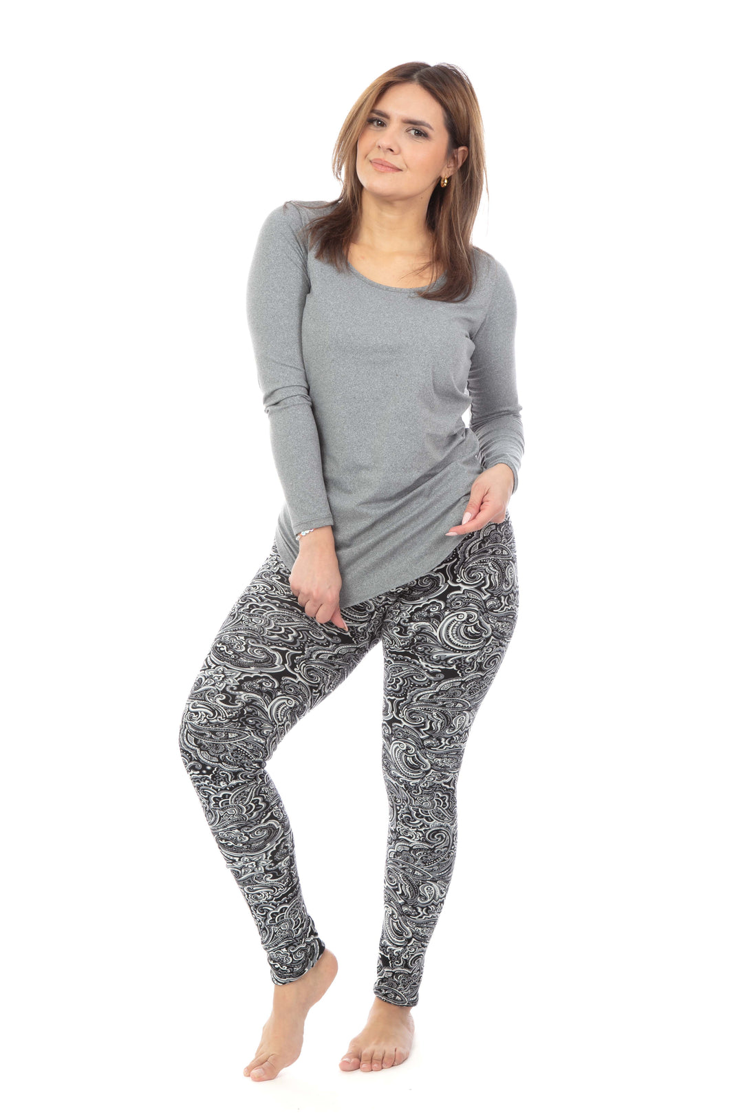 B&W Garden - Cozy Lined Leggings