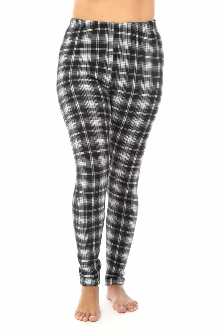 Black & White Scottish - Cozy Lined Leggings