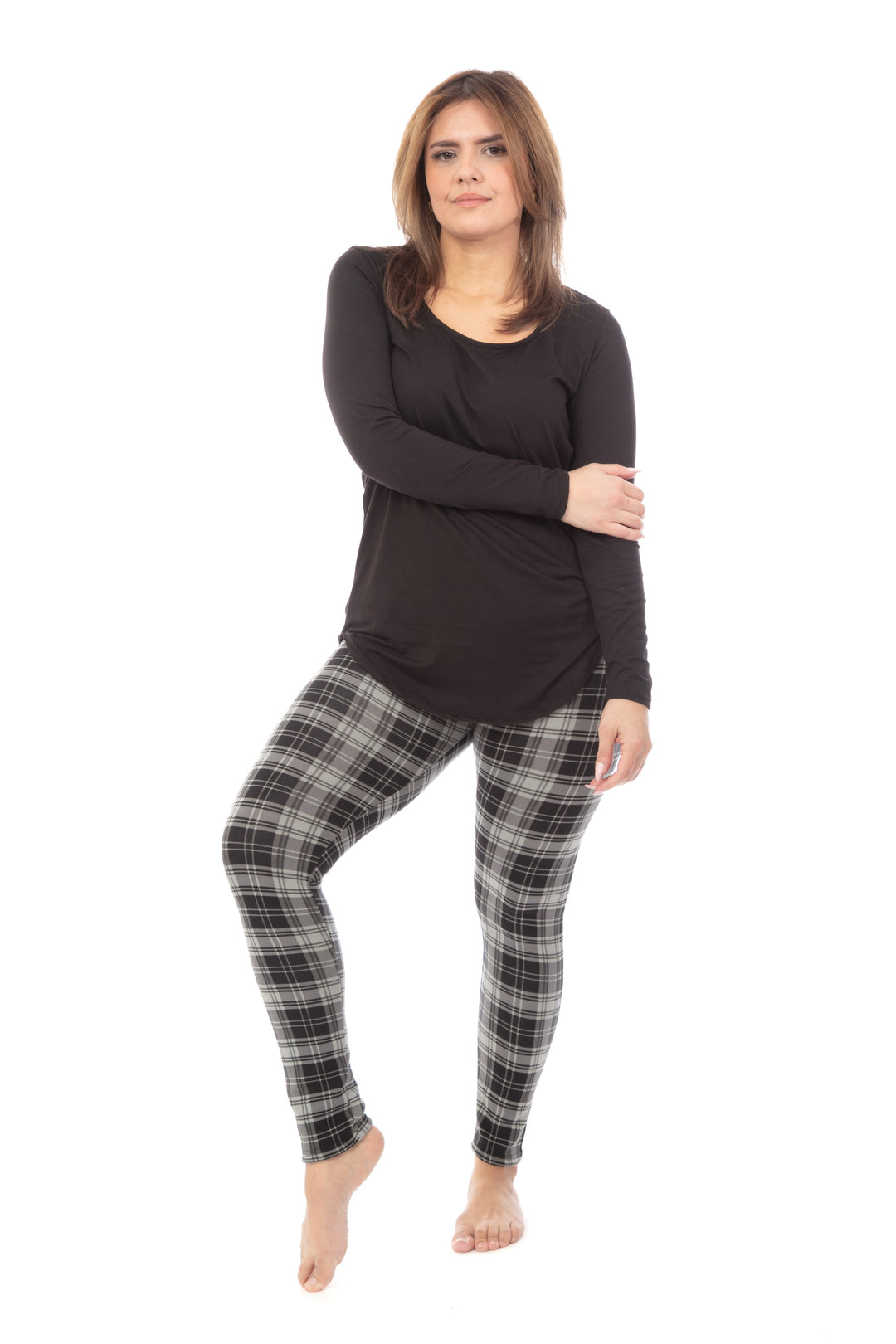 B&G Plaid - Cozy Lined Leggings
